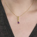 Collier Collier Peridots, Amethyste en or jaune 58 Facettes DV0891-1