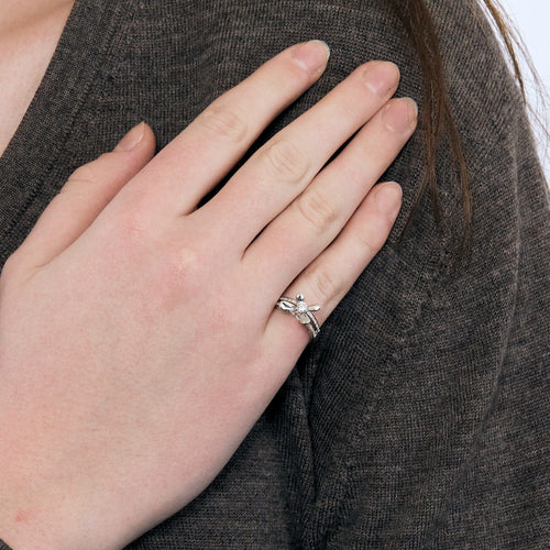 Bague 51 MAUBOUSSIN - Moi aimer Toi- Bague en or gris et diamants 58 Facettes DV9454-9-51-2