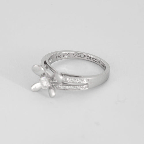 Bague 51 MAUBOUSSIN - Moi aimer Toi- Bague en or gris et diamants 58 Facettes DV9454-9-51-2