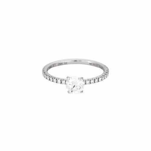 Bague 49 BOUCHERON - Beloved - Bague solitaire en platine et diamants 58 Facettes DV4027-1-49-2