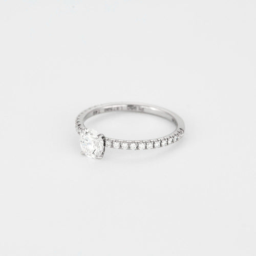 Bague 49 BOUCHERON - Beloved - Bague solitaire en platine et diamants 58 Facettes DV4027-1-49-2