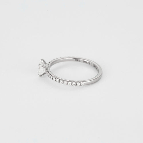 Bague 49 BOUCHERON - Beloved - Bague solitaire en platine et diamants 58 Facettes DV4027-1-49-2