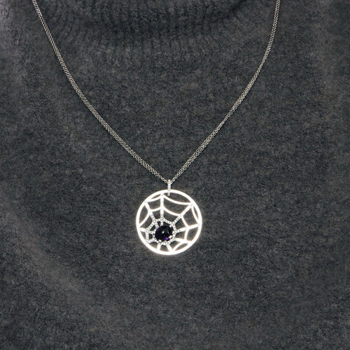 Collier CHAUMET- Attrape Moi Si Tu M'Aimes- Collier pendentif en or gris , améthyste et diamants 58 Facettes DV0808-2