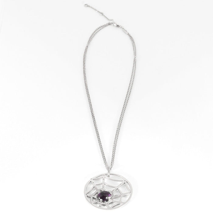 CHAUMET- Attrape Moi Si Tu M'Aimes- Collier pendentif en or gris , améthyste et diamants