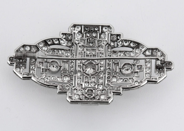 Broche Broche de style Art déco, platine et diamants 58 Facettes DV0872-1