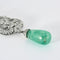 Pendentif Pendentif Belle Epoque, or blanc, diamants et émeraude 58 Facettes DV0872-3