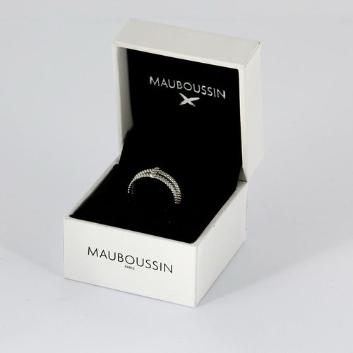 Bague 51 MAUBOUSSIN - Bague Le Premier Jour en or blanc et diamants 58 Facettes DV10755-1-51-2