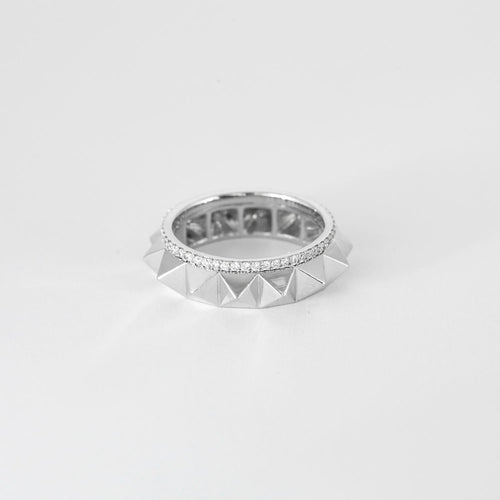 Bague 52 MESSIKA - Spiky Gatsby Eternity - Bague or blanc et diamants 58 Facettes DV9557-1-52-1
