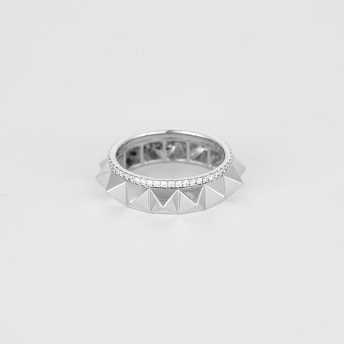 Bague 52 MESSIKA - Spiky Gatsby Eternity - Bague or blanc et diamants 58 Facettes DV9557-1-52-1