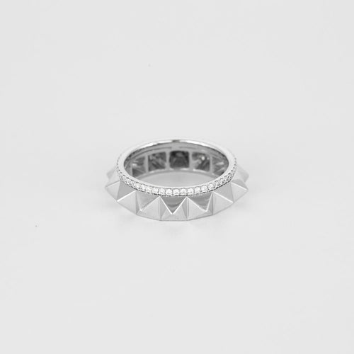 Bague 52 MESSIKA - Spiky Gatsby Eternity - Bague or blanc et diamants 58 Facettes DV9557-1-52-1