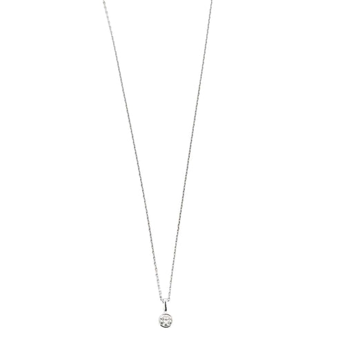 Bague Collier Solitaire en or blanc et diamant 58 Facettes DV0337-4