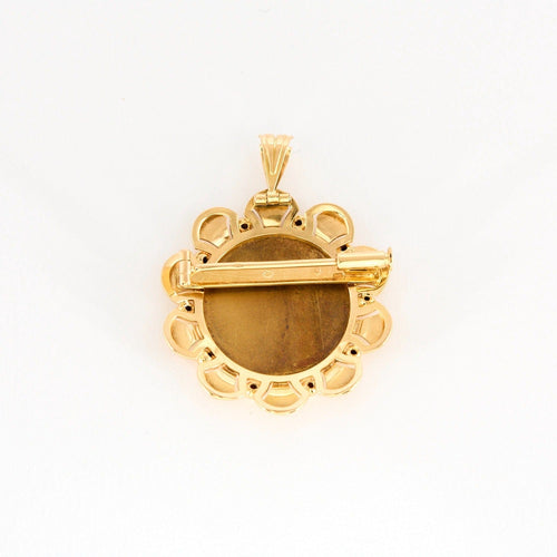 Pendentif AUGIS - + qu'hier - que demain - Médaille broche d'Amour or jaune 58 Facettes DV0853-9