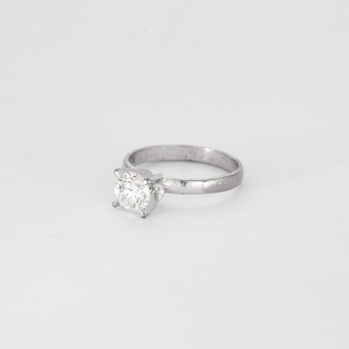 Bague 52 Solitaire or blanc et diamant 1ct 58 Facettes DV10514-7-52-1