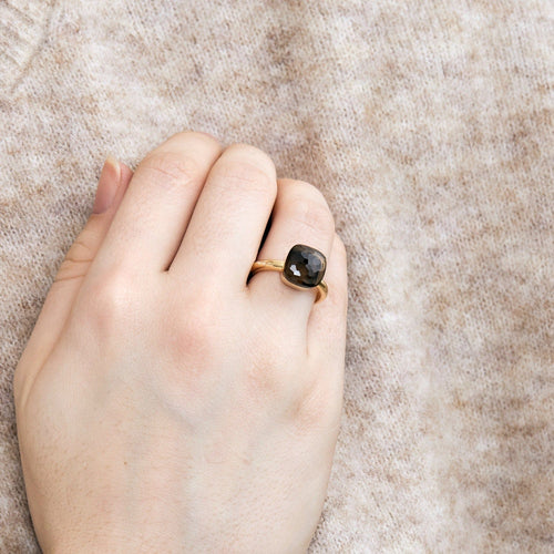 Bague 49 POMELLATO - Bague Nudo Classic en or rose et quartz fumé 58 Facettes DV10606-1-49-2