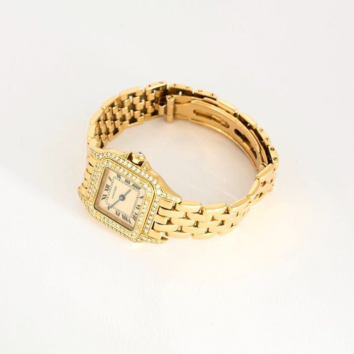 Montre CARTIER - Montre Panthère en or jaune et diamants 58 Facettes DV10753-2