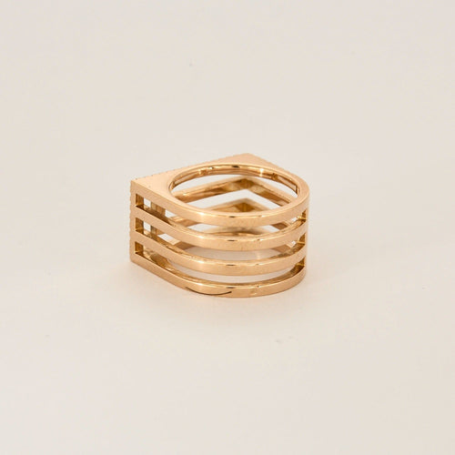 Bague 53 LAYONE- MORGANNE BELLO - Bague géométrique en or jaune et diamant 58 Facettes DV3229-7-53-2