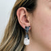 Boucles d'oreilles ROBERTO COIN - Pendants d'oreilles or blanc, saphir, diamants et cristal de roche 58 Facettes DV0770-12