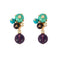 Boucles d'oreilles CARTIER - Délice de Goa - Pendants d'oreilles or rose, améthyste, turquoise, aventurine et diamants 58 Facettes DV0770-14
