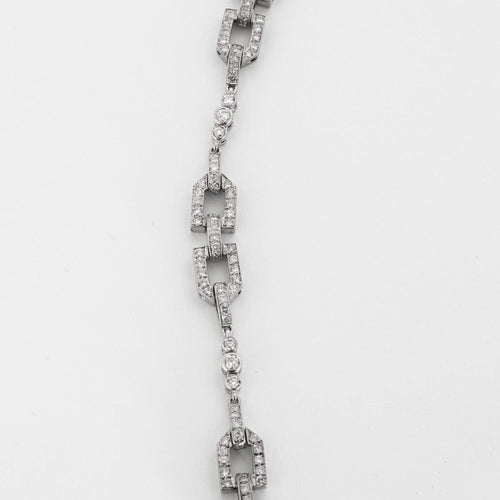 Collier Collier de style Art Déco or blanc et diamants 58 Facettes DV0770-15