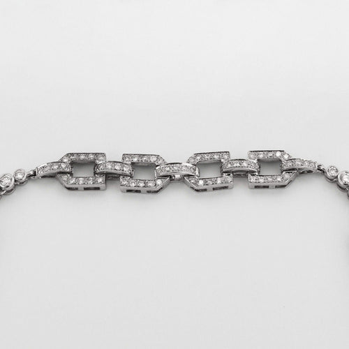 Collier Collier de style Art Déco or blanc et diamants 58 Facettes DV0770-15