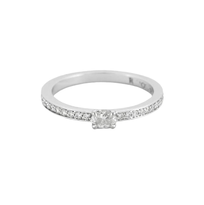 Bague 49 REPOSSI - Bague solitaire en or blanc et diamant ovale 58 Facettes DV8614-5-49-1