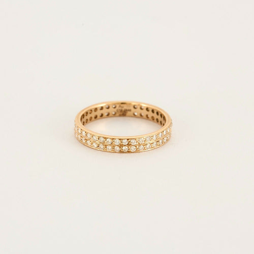 Bague 49 REPOSSI - Alliance tour complet, or rose et diamants 58 Facettes DV8614-4-49-2