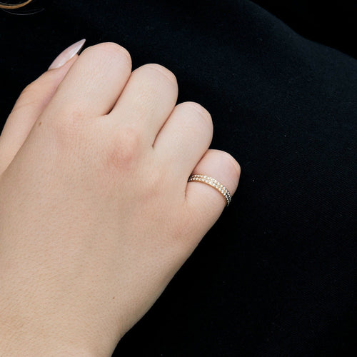 Bague 49 REPOSSI - Alliance tour complet, or rose et diamants 58 Facettes DV8614-4-49-2