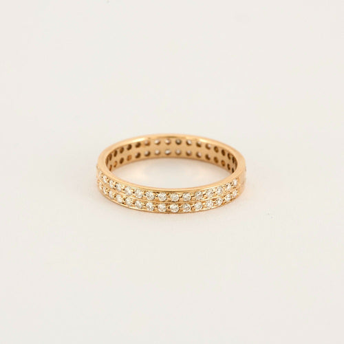 Bague 49 REPOSSI - Alliance tour complet, or rose et diamants 58 Facettes DV8614-4-49-2