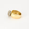 Bague 52 Bague fleur en or jaune et blanc avec des diamants 58 Facettes DV0880-3-52-2