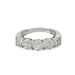 Bague 51 Demie-alliance en or blanc et diamants 58 Facettes DV0880-1-51-2