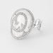 Bague 52 BERNARD DELETTREZ - Bague or blanc, diamants et jaspe blanc 58 Facettes DV0870-2-52-1