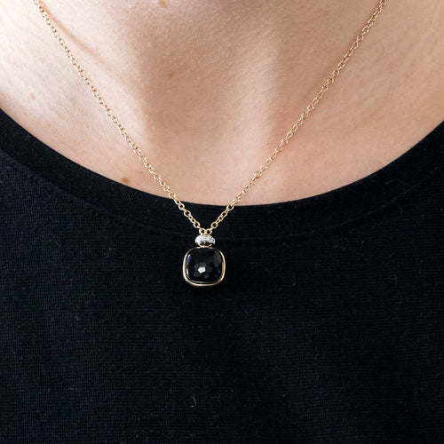 Collier POMELLATO-Collier en or rose, diamants et quartz fumé 58 Facettes DV10606-3