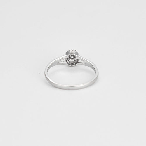 Bague 54 MAUBOUSSIN - Bague Solitaire Vie, Liberté & Amour en or blanc et diamants 58 Facettes DV9358-1