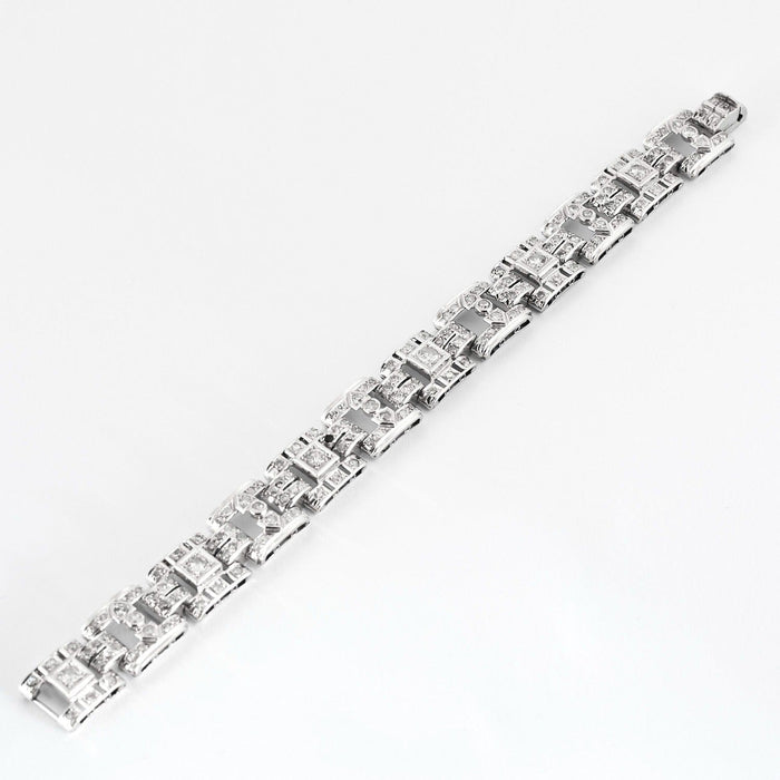 Bracelet Bracelet Art Déco, or blanc et diamants 58 Facettes DV0899-3