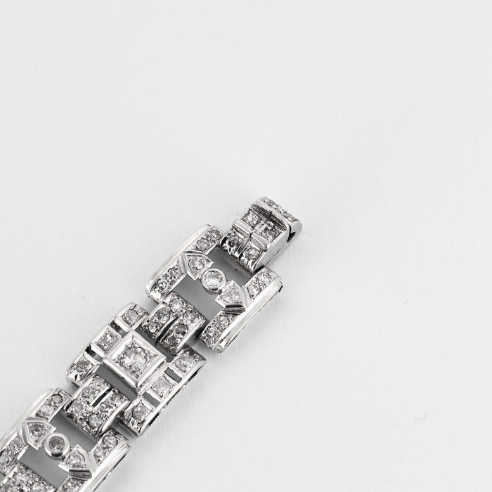 Bracelet Bracelet Art Déco, or blanc et diamants 58 Facettes DV0899-3