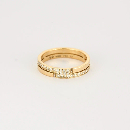 Bague 53 DINH VAN - Seventies - Bague en or jaune et diamants 58 Facettes DV0905-1-53