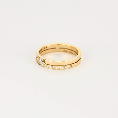 Bague 53 DINH VAN - Seventies - Bague en or jaune et diamants 58 Facettes DV0905-1-53