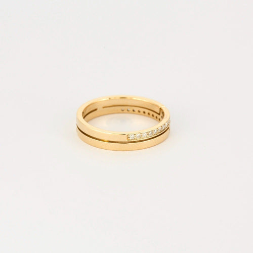 Bague 53 DINH VAN - Seventies - Bague en or jaune et diamants 58 Facettes DV0905-1-53