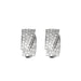 Boucles d'oreilles Demies-créoles or blanc et diamants 58 Facettes DV3706-5