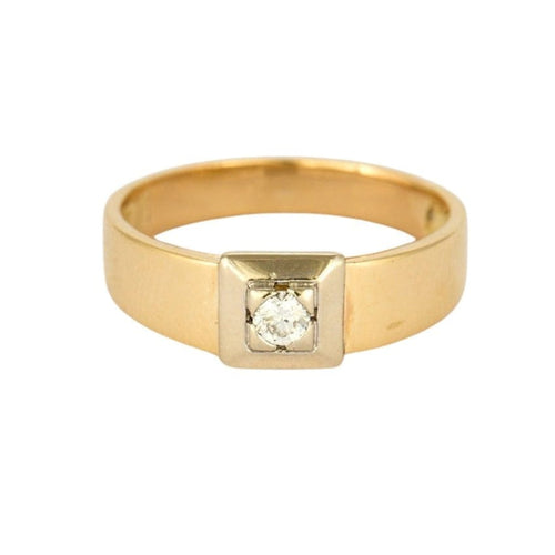 Bague 61 Bague en or 2 tons et diamant 58 Facettes DV3494-3