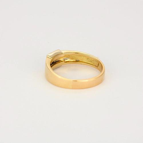 Bague 61 Bague en or 2 tons et diamant 58 Facettes DV3494-3