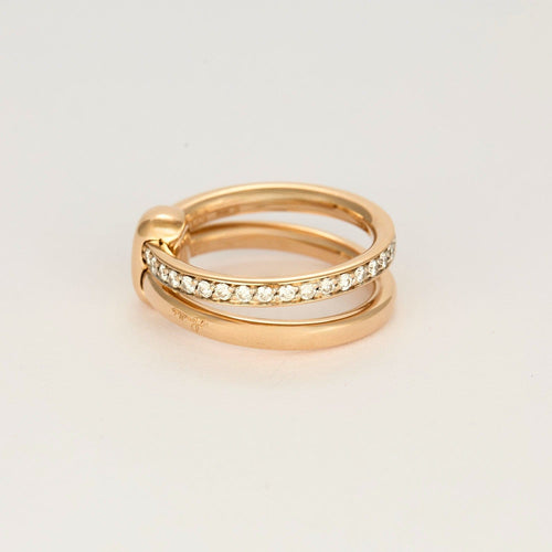 Bague 50 POMELLATO - Together - Bague or rose et diamants 58 Facettes DV10606-2-50-2