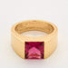 CARTIER - Tank - Bague or jaune et tourmaline rose