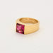 CARTIER - Tank - Bague or jaune et tourmaline rose