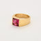 Bague 50 CARTIER - Tank - Bague or jaune et tourmaline rose 58 Facettes DV0922-1-50-5