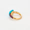 Bague 50 POMELLATO - Capri - Bague or rose, turquoise et rubis 58 Facettes DV0916-1-50-2