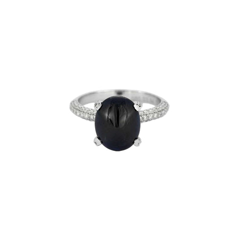 Bague 52 Bague saphir, or blanc et diamants 58 Facettes DV2477-7-52-1