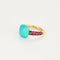 Bague 51 POMELLATO - Capri - Bague or rose, rubis et turquoise 58 Facettes DV11308-4-51-2