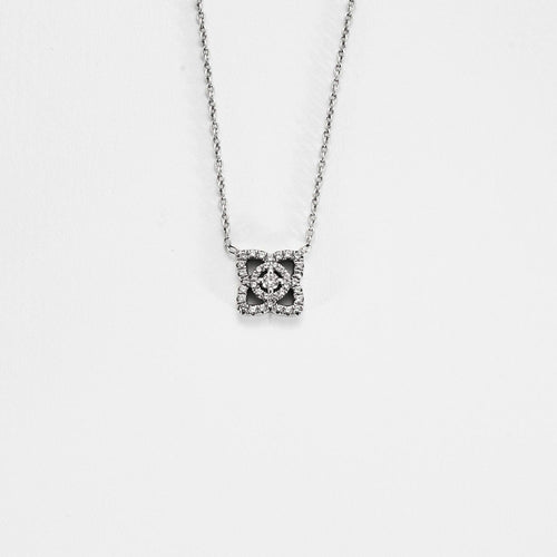 Collier DE BEERS - Enchanted Lotus - Collier or blanc et diamants 58 Facettes DV0481-3