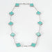 VAN CLEEF & ARPELS - Vintage Alhmabra - Collier or blanc et turquoise